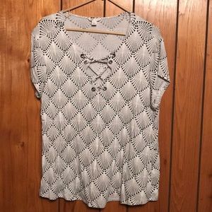 Short sleeve lined blouse